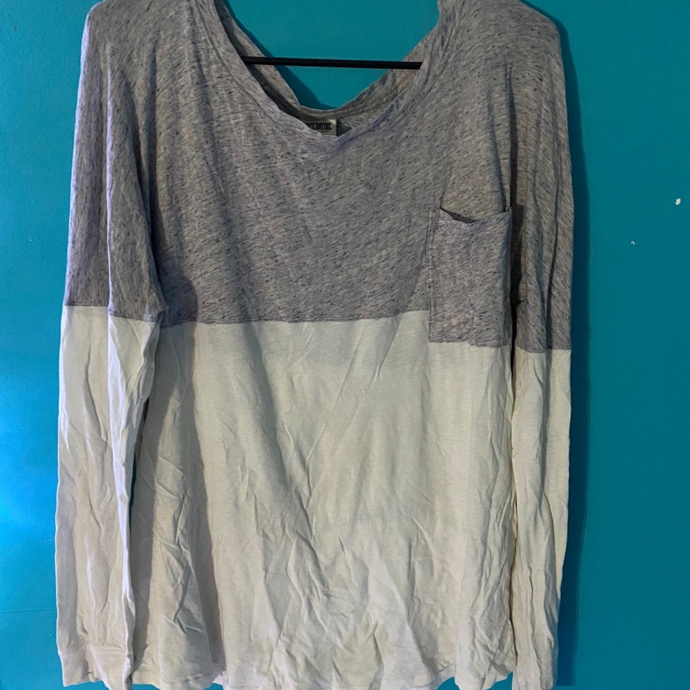 PINK grey & white Tee